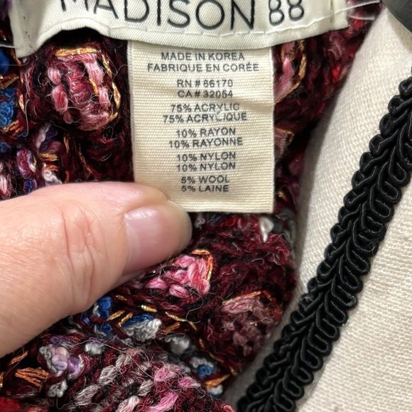 Anthropologie Madison 88 Multicolor Multi Stitch Knit Wide Infinity Scarf - Picture 6 of 8